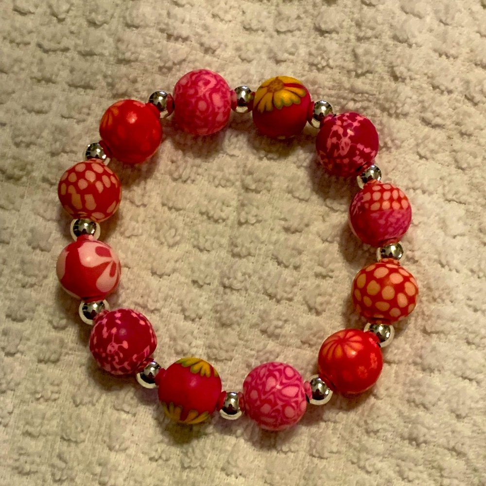 Jilzarah Printed Pink Bracelet